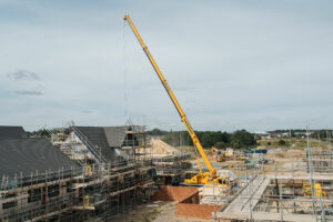 The Sigma II system being erected on site.